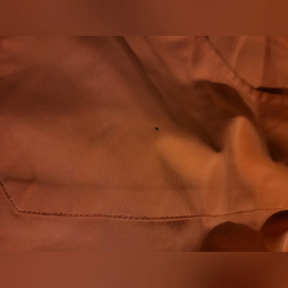 DICKIES SCRUB PANTS, LARGE, PEACH, LIKE NEW, ONE DOT OF INK, LEFT SIDE POCKET - Picture 4 of 4